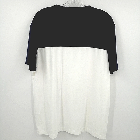 Banana Republic Men's XL Luxury Touch White Crew Neck Blue White Tee Shirt - Picture 3 of 7